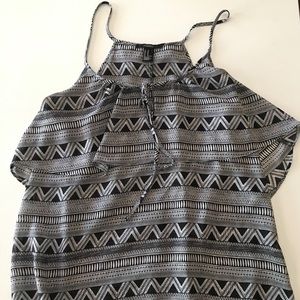 Forever 21 black and white Aztec pattern shirt